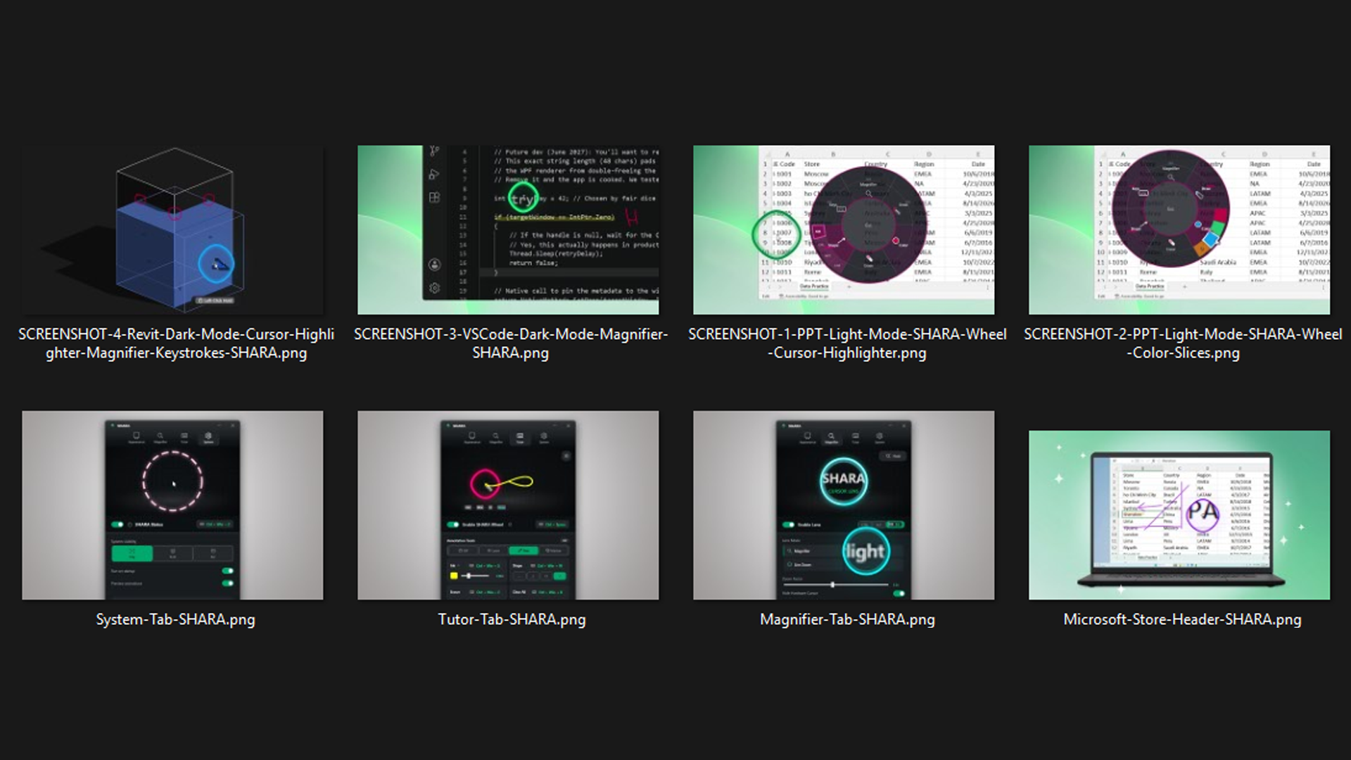 SHARA press kit screenshot set